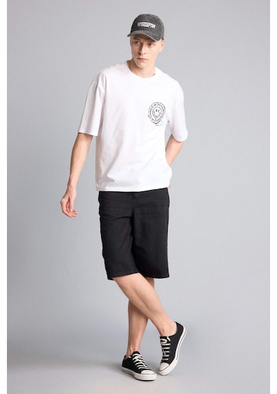 Defacto Baggy Fit Bermuda Şort G4193ax26smnm40 Siyah-nm40