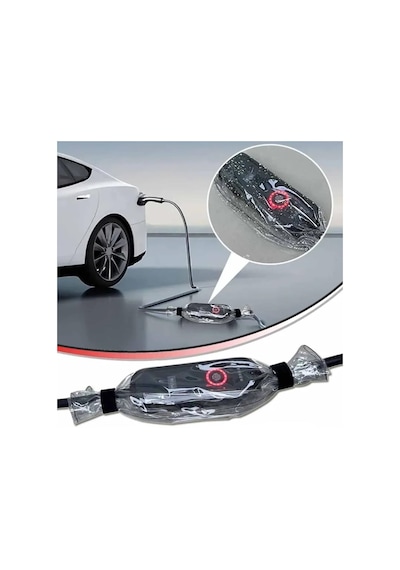 Glanz Elektrikli Araç Şarj Adaptör Yağmur Koruma Brandası, Ev Şarj Adaptör Koruyucu 45 - 23cm