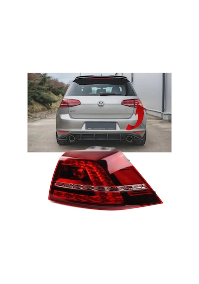 Volkswagen Golf 7 Led Stop Golf7 Stop Lamba Sağ Yolcu Tarafı Dış
