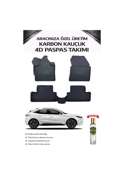 Ds4 2026 Model Aracınıza Özel Karbon Kauçuk Paspas Takımı