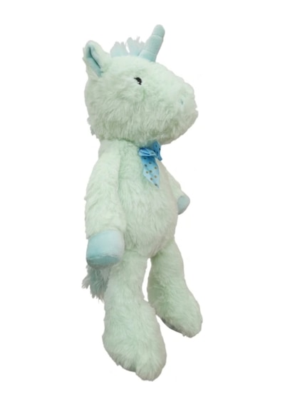 Sevimli Boynuzlu Peluş At 42 Cm Oyuncak Uyku Arkadaşım Yeşil
