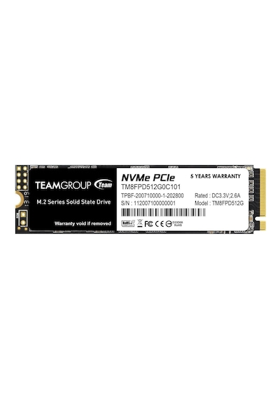Team MP33 Pro TM8FPD512G0C101 512 GB 2100/1700 MB/S PCIe Gen3x4 NVMe M.2 SSD