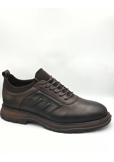 Libero L3815 Kahve Hakiki Deri Nubuk Slip-on Bağcıklı Termo Taban Erkek Günlük Casual Ayakkabı Kahverengi