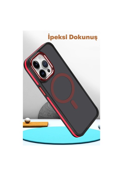 Apple iPhone  Uyumlu,  15 Pro Max Winner Magsafe Kapak - Siyah