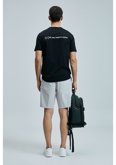 Lufian Zany Modern Grafik T- Shirt Siyah Siyah 111020255100100 Siyah