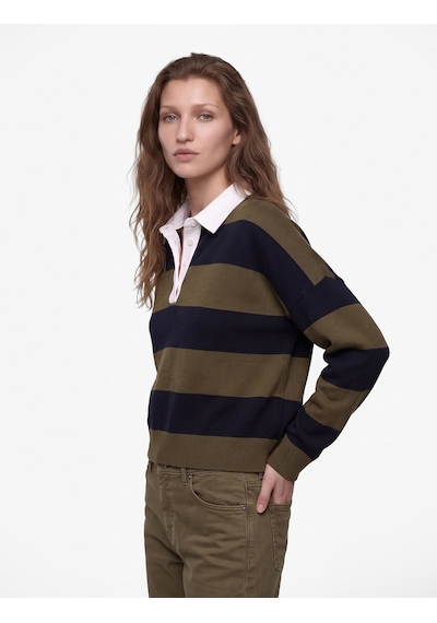 Koton Regular Fit Uzun Kollu Polo Yaka Çizgili Triko Kazak Lacivert Çizgili 7wak90321ht Koton Regular Fit Uzun Kollu Polo Yaka Çizgili Triko Kazak Lacivert Çizgili 7wak90321ht