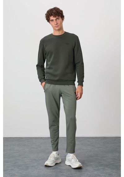 Air Jones Tommy Life Omar Haki Şardonlu Erkek Sweatshirt - 88137 Haki