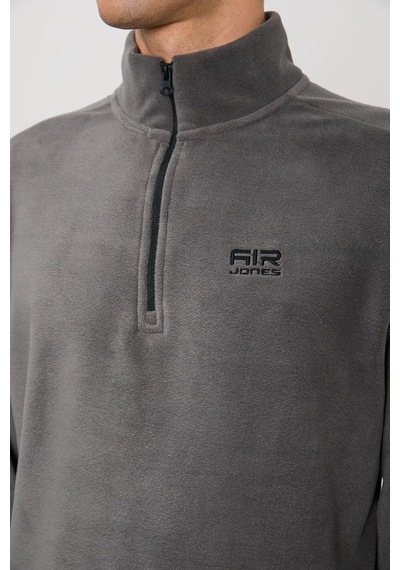 Air Jones Tommy Life River Koyu Gri Dik Yaka Erkek Polar Sweatshirt - 88310 Koyu Gri