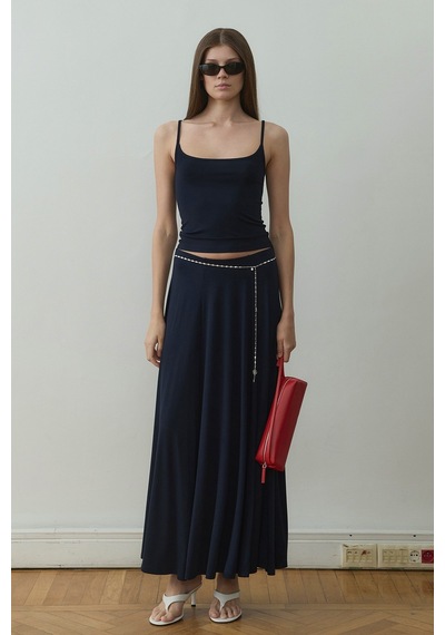 Suud Collection Lacivert Cosie Askılı Top