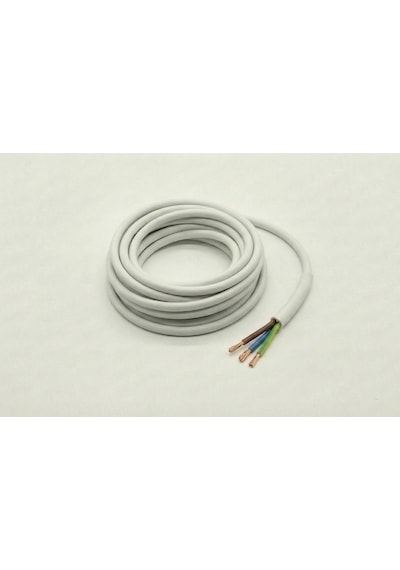 3x2.5 Tam Kesit Cca Ttr Elektrik Uzatma Kablosu 10 Metre Beyaz 1