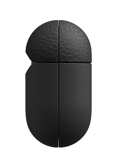 Apple Uyumlu AirPods Pro 3 Amazingthing Glamour Classique Serisi Deri Tasarımlı Kapak Siyah Siyah