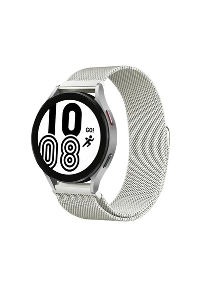 Ugr02 Samsung Galaxy Uyumlu Watch 4 Metal Mıknatıslı Kordon - Gümüş