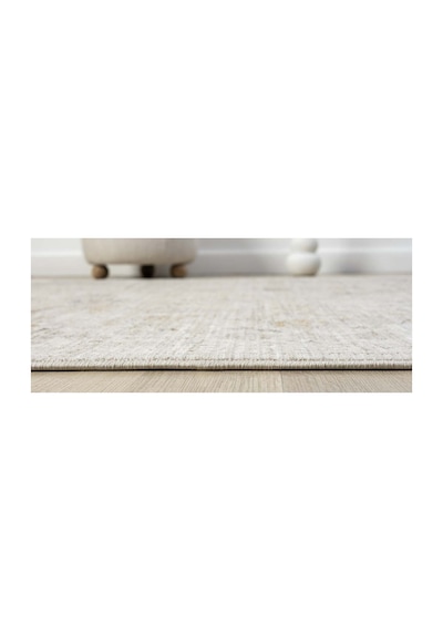 Mariesse Home Vintage Eskitme Desenli Makine Dokuma Salon Oturma Odası Halısı 10203 Bej