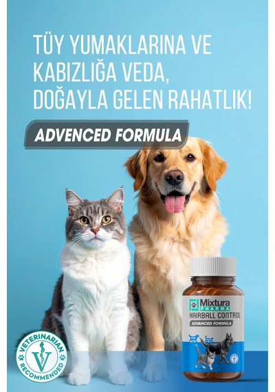 Mixtura Pharma Hairball Control Kedi Ve Köpek Tüy Yumağı Oluşumu Ve Kabızlığı Önleyici Tablet