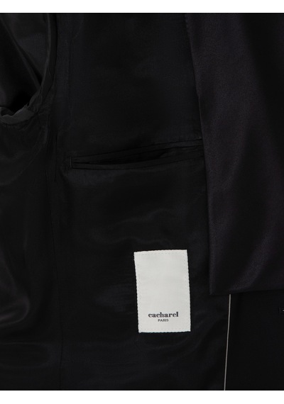 Cacharel Siyah Slim Fit Yün Karışımlı Smokin Dmatlık Cacharel Siyah Slim Fit Yün Karışımlı Smokin Dmatlık