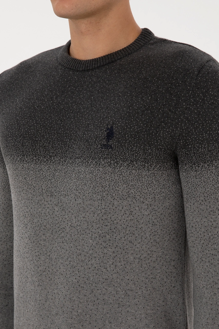 U.S. Polo Assn. Erkek Regular Fit Bisiklet Yaka Antrasit Melanj Kazak 50307871-VR081 U.S. Polo Assn. Erkek Regular Fit Bisiklet Yaka Antrasit Melanj Kazak 50307871-VR081