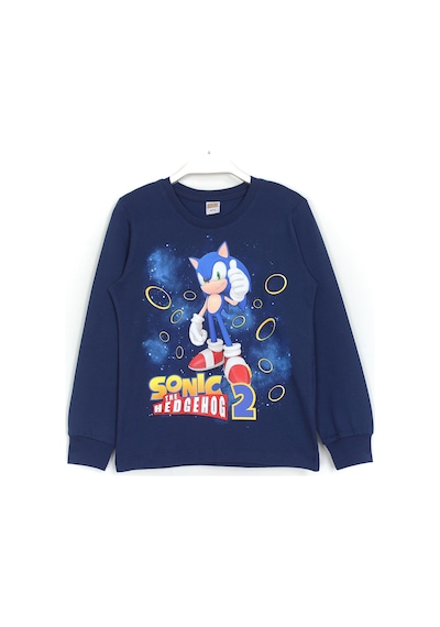 Dobakids Kirpi Sonic Knuckles Tails 3D Baskılı Erkek Çocuk Pijama Takımı Lacivert