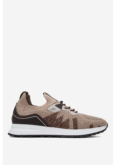Dericlub Kadın Trikolu Aksesuar Bağcıklı Comfort Sneaker Cr 2486 Vizon