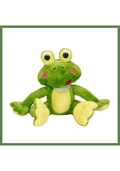 Bezos Oturan Peluş Kurbağa 30 Cm Hb006 Çok Renkli