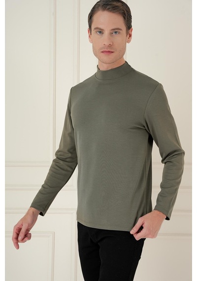 Efor Ts 894 Slim Fit Haki Spor T-shirt Haki