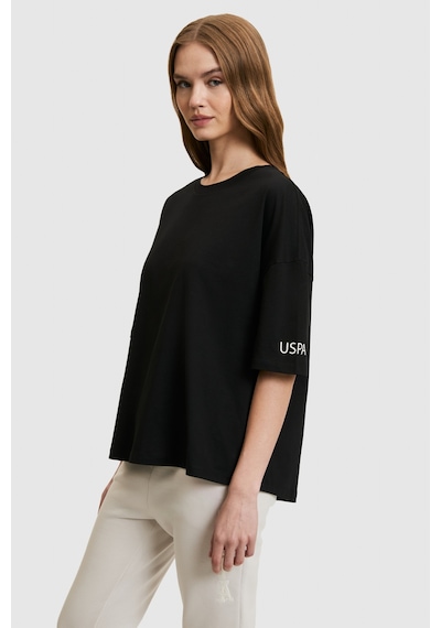 U.s. Polo Assn. Kadın Siyah Tişört 50323529-vr046