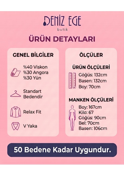 DenizEge İtalyan Yün Angora Çizgili Triko Acı Kahve