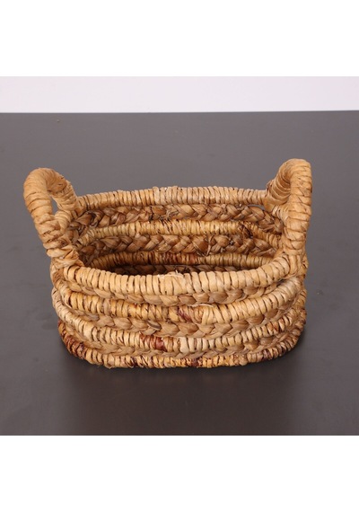 Söbe Oval Ekmek-havlu- Saklama Sepeti 30x21x24 Cm Bej