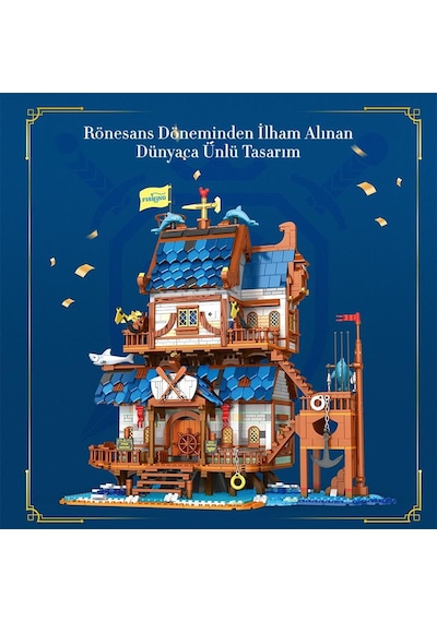 Reobrix Technic 66007 Balıkçı Evi Yaratıcı Yapı Blok Seti Building Blocks Fishing Store -2450 Parça