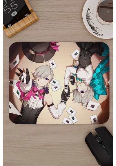 Lyney Genshin Impact Anime Gacha V5 - 22x18 Gaming Mouse Pad Fare Altlığı