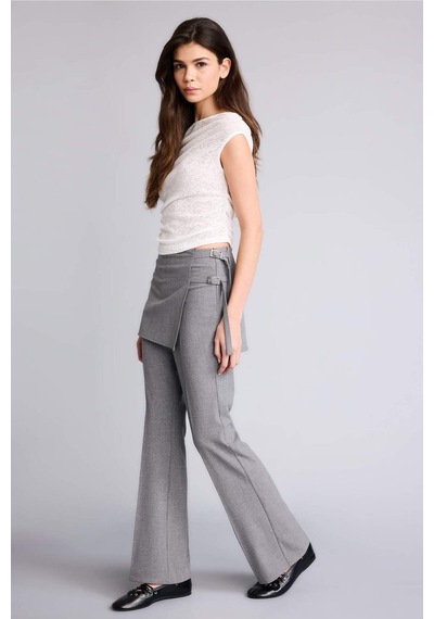 Defacto Flare Fıt Normal Bel Standart Boy Pantolon G9501ax26spgr394 Gri-gr394