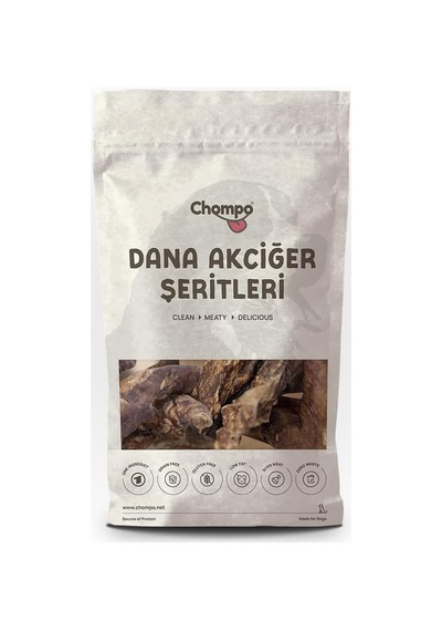 Dana Akciğer Şeritleri 100% Doğal Katkısız Köpek Ödül Maması 100 Gr Tek İçerik