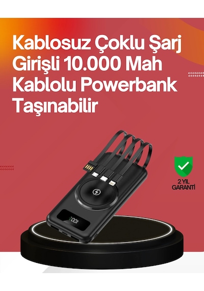 22.5w Hızlı + 15w Kablosuz Şarj Akıllı Powerbank İle Her An Enerji Çok Renkli 38824366