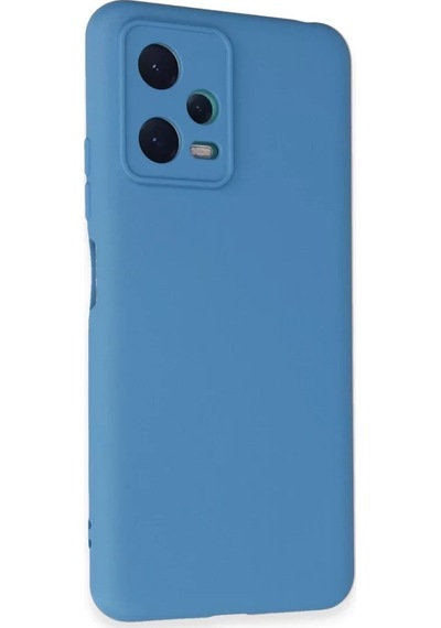 Newface Xiaomi Redmi Note 12 5g Kılıf Nano İçi Kadife Silikon - Mavi