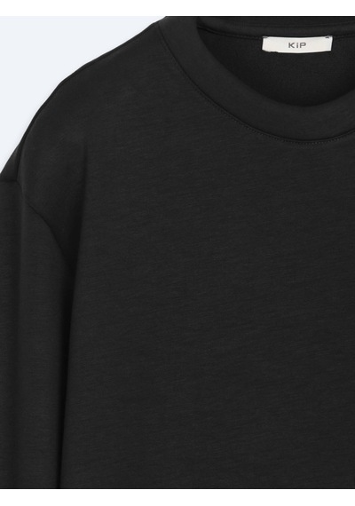 Kip Siyah Düz Sweatshırt