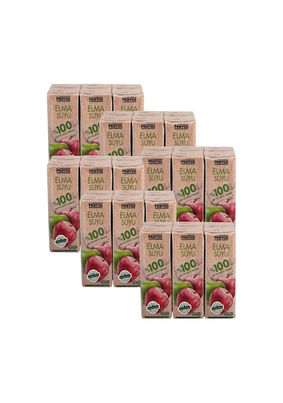 Elma Suyu %100 Meyve Suyu Oranı Şeker Ilavesiz 36 Adet X 200 Ml