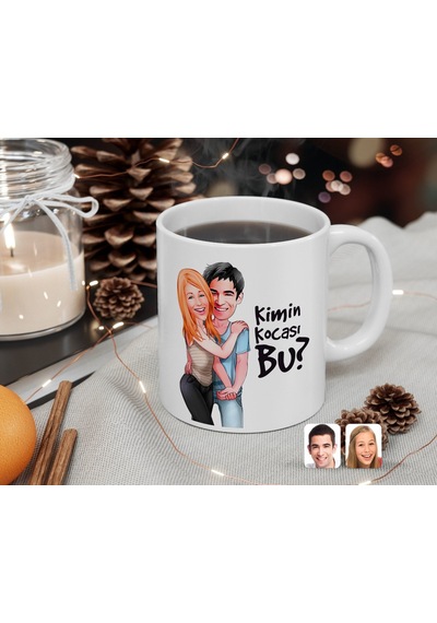 Kişiye Özel Sevgililer Kimin Kocası Bu Karikatürlü Beyaz Kupa Bar N11.12708