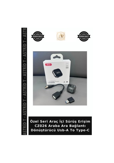 Özel Seri Araç İçi Sürüş Erişim Cz026 Araba Ara Bağlantı Dönüştürücü Usb-a To Type-c