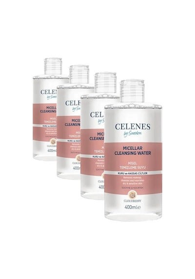 Cloudberry Misel Temizleme Suyu Kuru Ve Hassas Ciltler, 400 Ml 4 Paketi