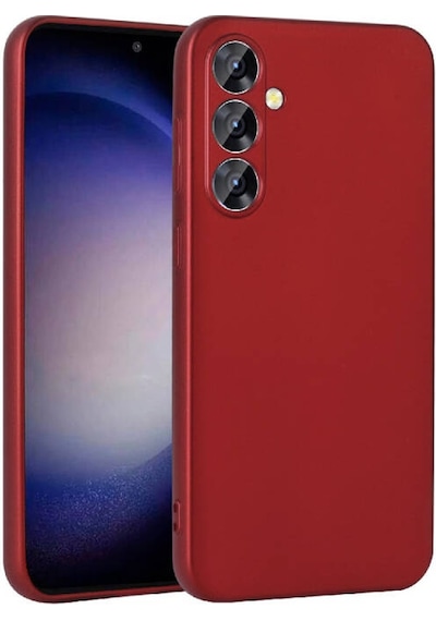 Samsung Galaxy Uyumlu S23 Fe Kılıf Esneyebilen Şık Sofina Silikon Kapak Kirmizi