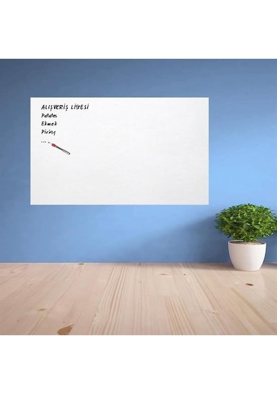 Buffer Ders Çalışma Yazı Tahtası Manyetik Duvar Stickerı Beyaz