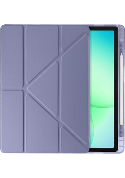 Samsung Galaxy Tab A11 Plus 2025 Kılıf Uyumlu Standlı Kalem Bölmeli Akıllı Trifolding Kapak Sm-x230 Lavanta