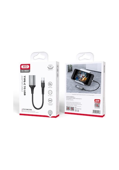 Type-c To Usb 2.0 Otg Adaptör Flash Bellek Çevirici Kablosu 480mbps Veri Aktarım Destekli Siyah