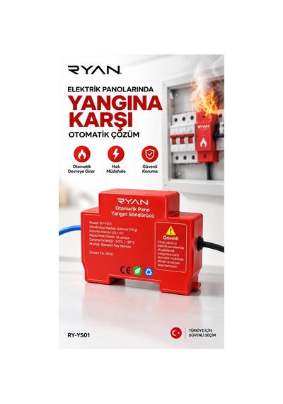 10 Adet Elektrik Panosu Otomatik Yangın Söndürücü