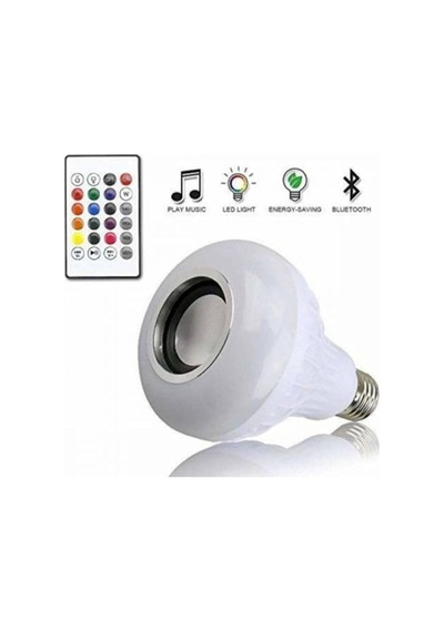 Gece Lambası Bluetooth Hoparlör Rgb Ledli Lamba Kumandalı Mp3 Çalar Ampul Renkli Ampul, , Tek Ebat Sku: Smg8690010193353 Açık Kahverengi
