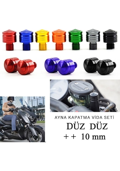 Yamaha Mt25-mt07-mt09 Ayna Deliği Boşluk Kapatıcı Vida Seti Siyah Renk