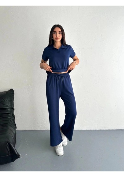 Freedom Store Kadın Osy Modal Yumuşak Dokulu Kısa Kollu Yakalı Pantolon İkili Takım - Lacivert Freedom Store Kadın Osy Modal Yumuşak Dokulu Kısa Kollu Yakalı Pantolon İkili Takım - Lacivert