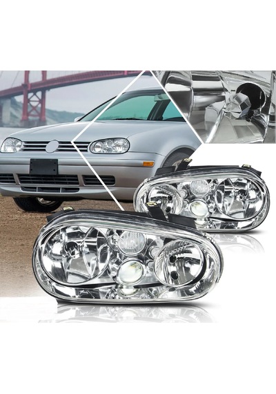 Volksvagen Golf 4 1998-2004 Krom Oem Ön Far