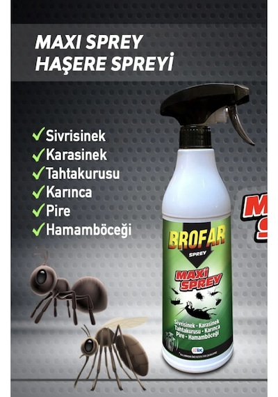 Güçlü Haşere Savar Maxi Sprey 500 Ml Sivrisinek, Karasinek, Tahta