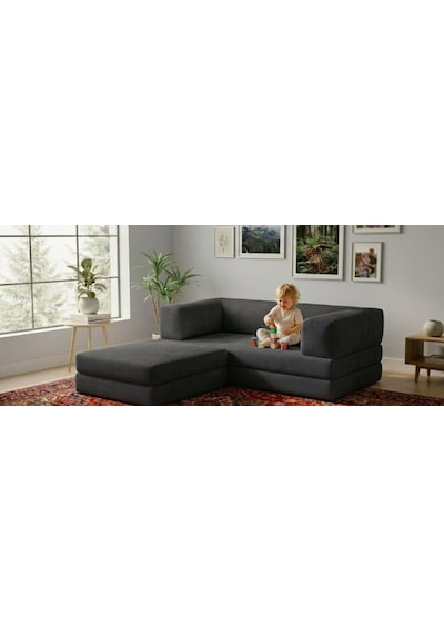 Herev 200x200 Cm 50 Dns Modüler Köşe Koltuk Fitilli Kadife Kumaş, Yatak Olabilen, Modern Tasarım Şark Köşe Füme Herev 200x200 Cm 50 Dns Modüler Köşe Koltuk Fitilli Kadife Kumaş, Yatak Olabilen, Modern Tasarım Şark Köşe Füme