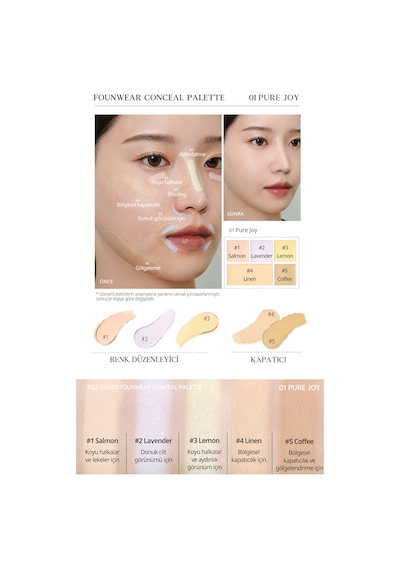 Kremsi Dokuya Sahip Concealer Paleti Clio Kill Cover Founwear Concealer Palette Pure Joy